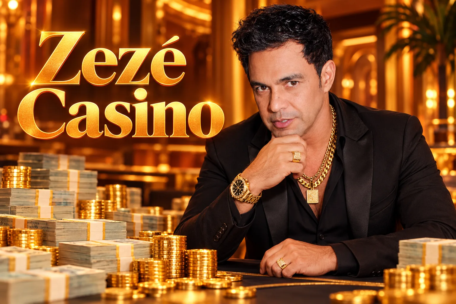 Banner do Zezé Casino com o bônus de 100% até R$ 1.500 e 150 rodadas grátis